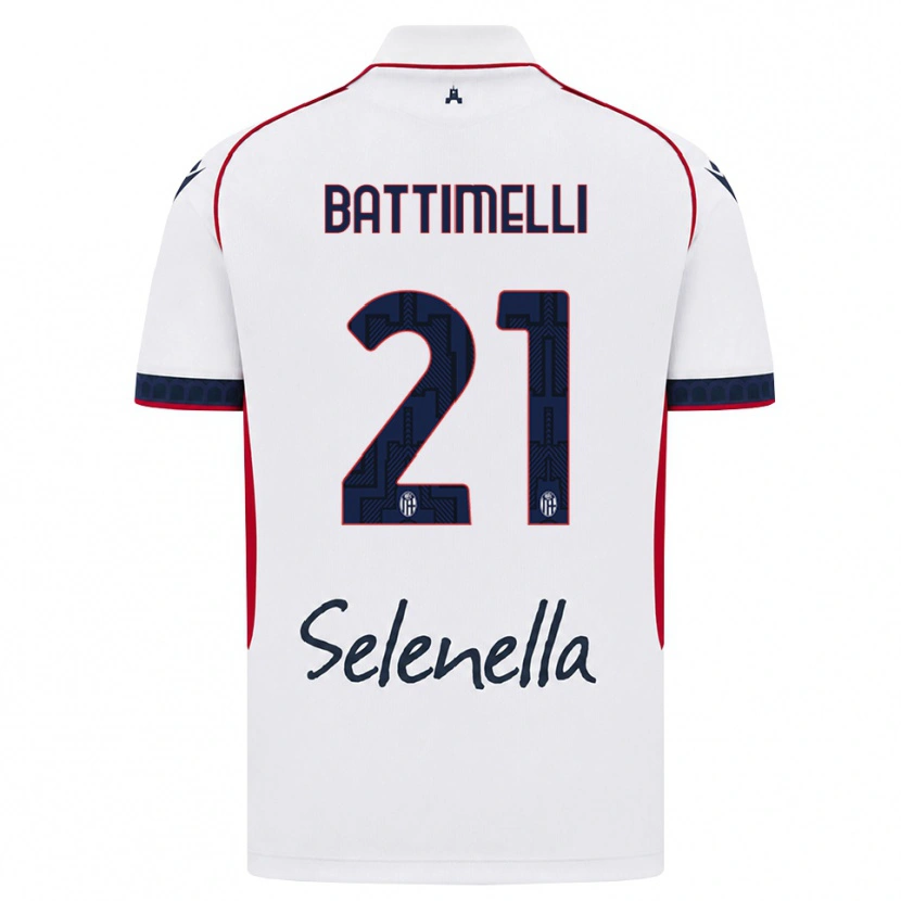 Danxen Criança Camisola Giuseppe Battimelli #21 Branco Vermelho Azul Real Alternativa 2026/27 Camisa Brasil