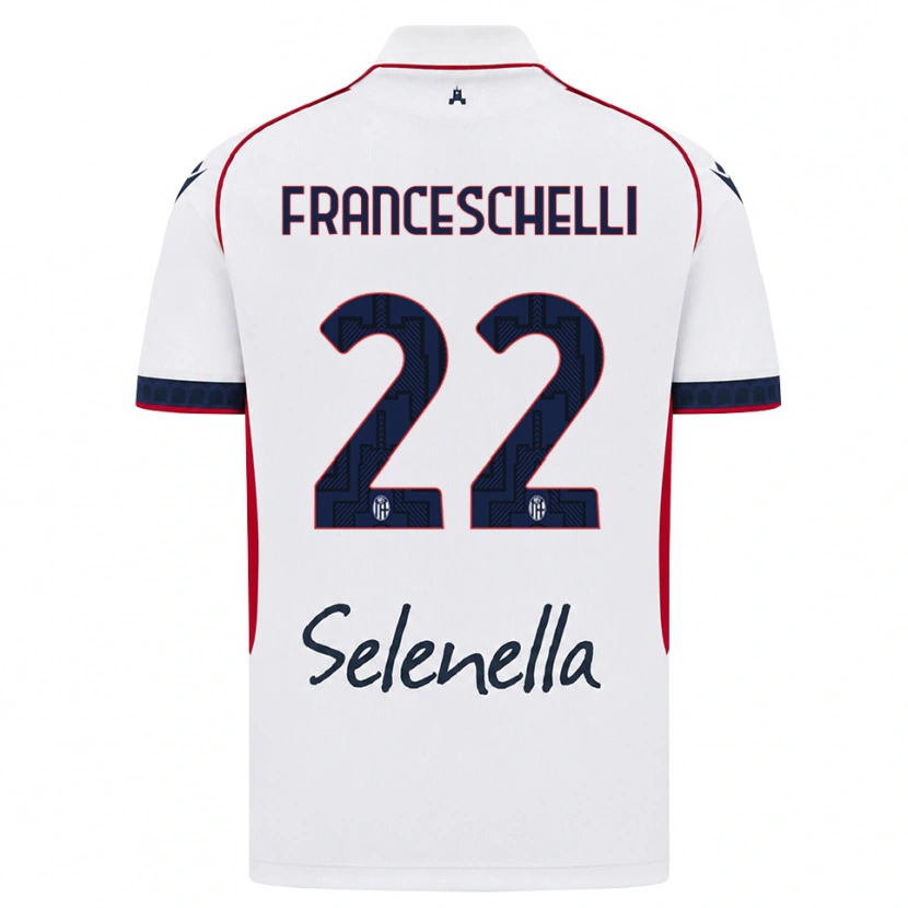 Danxen Criança Camisola Matteo Franceschelli #22 Branco Vermelho Azul Real Alternativa 2026/27 Camisa Brasil