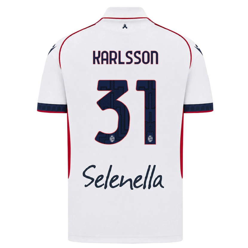 Danxen Criança Camisola Kazper Karlsson #31 Branco Vermelho Azul Real Alternativa 2026/27 Camisa Brasil