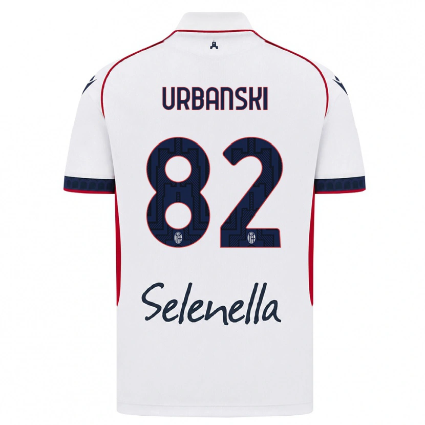 Danxen Criança Camisola Kacper Urbanski #82 Branco Vermelho Azul Real Alternativa 2026/27 Camisa Brasil