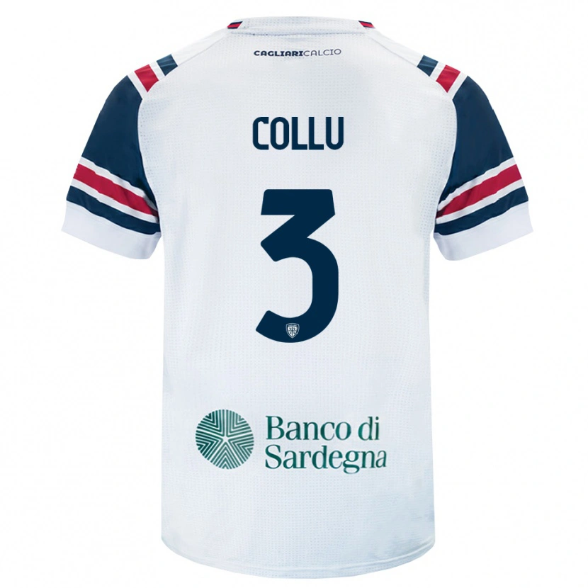 Danxen Criança Camisola Davide Collu #3 Branco Vermelho Verde Alternativa 2026/27 Camisa Brasil