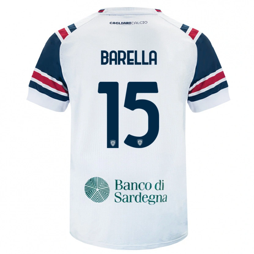 Danxen Criança Camisola Elia Barella #15 Branco Vermelho Verde Alternativa 2026/27 Camisa Brasil