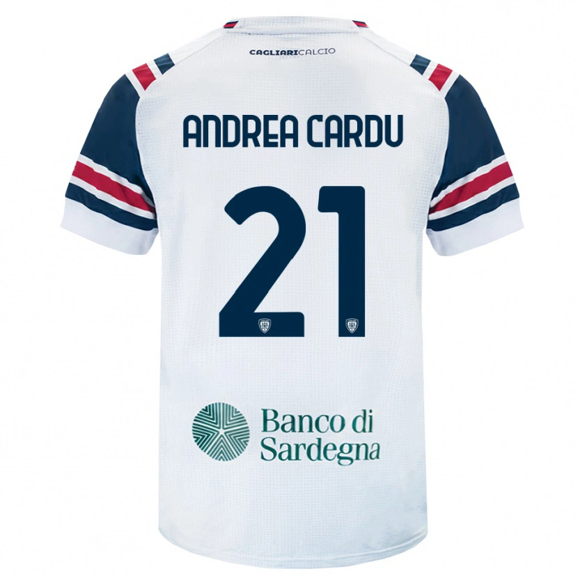 Danxen Criança Camisola Giovanni Andrea Cardu #21 Branco Vermelho Verde Alternativa 2026/27 Camisa Brasil