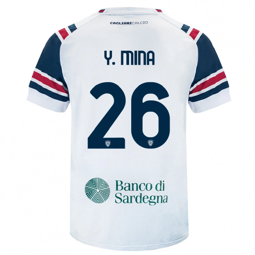 Danxen Criança Camisola Yerry Mina #26 Branco Vermelho Verde Alternativa 2026/27 Camisa Brasil