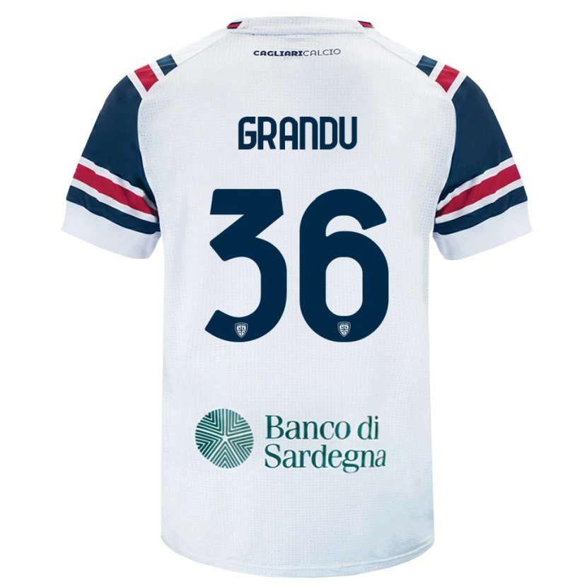 Danxen Criança Camisola Nicola Grandu #36 Branco Vermelho Verde Alternativa 2026/27 Camisa Brasil