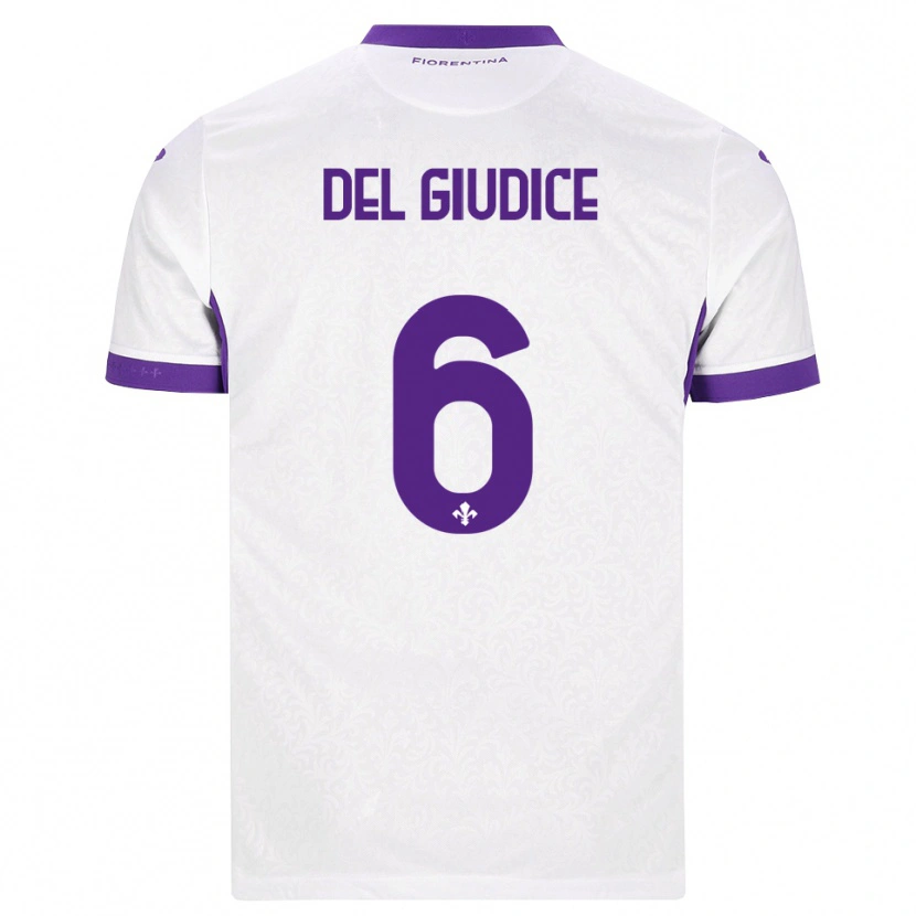 Danxen Criança Camisola Nicolas Del Giudice #6 Branco Roxo Alternativa 2026/27 Camisa Brasil
