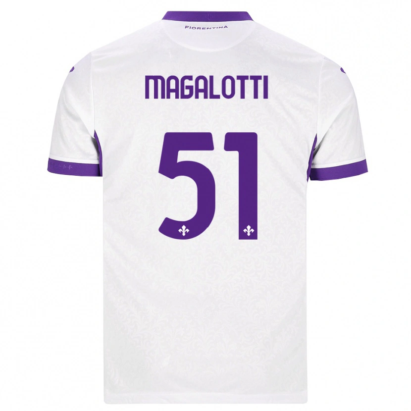 Danxen Criança Camisola Mattia Magalotti #51 Branco Roxo Alternativa 2026/27 Camisa Brasil