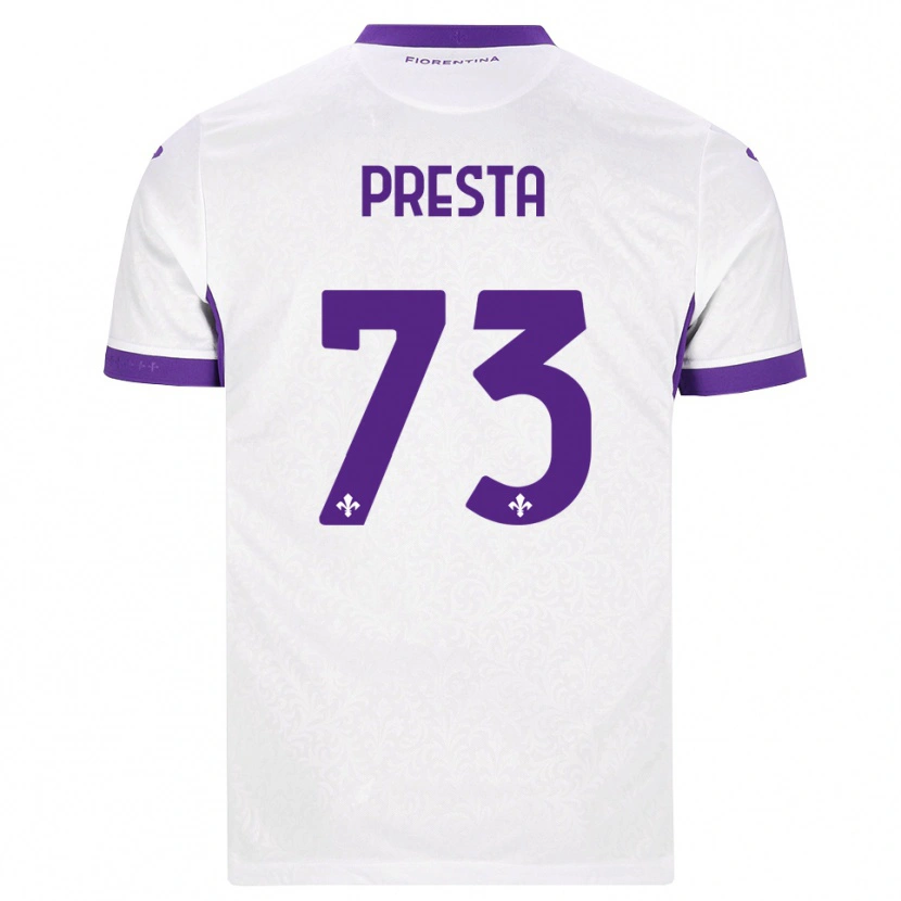 Danxen Criança Camisola Francesco Presta #73 Branco Roxo Alternativa 2026/27 Camisa Brasil