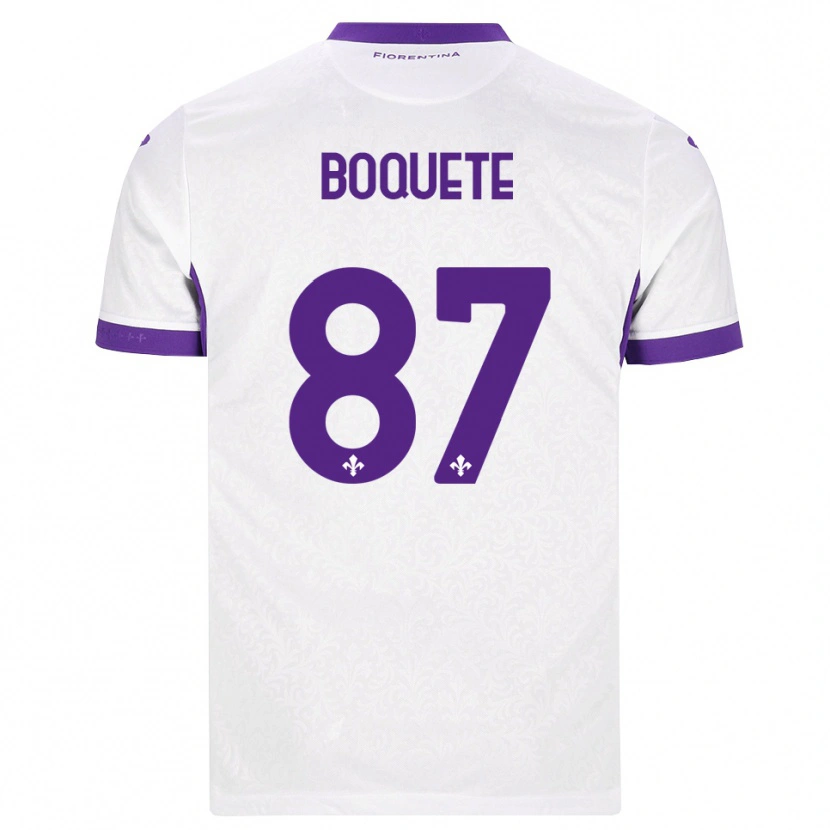 Danxen Criança Camisola Veronica Boquete #87 Branco Roxo Alternativa 2026/27 Camisa Brasil