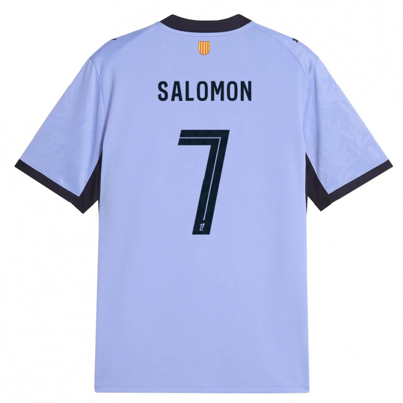 Danxen Criança Camisola Maëva Salomon #7 Lavanda Preto Terceiro 2026/27 Camisa Brasil