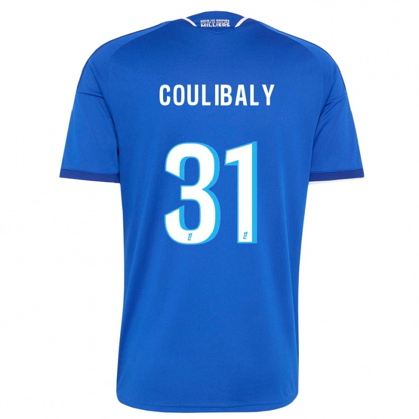 Danxen Criança Camisola Karim Coulibaly #31 Azul Real Branco Principal 2026/27 Camisa Brasil