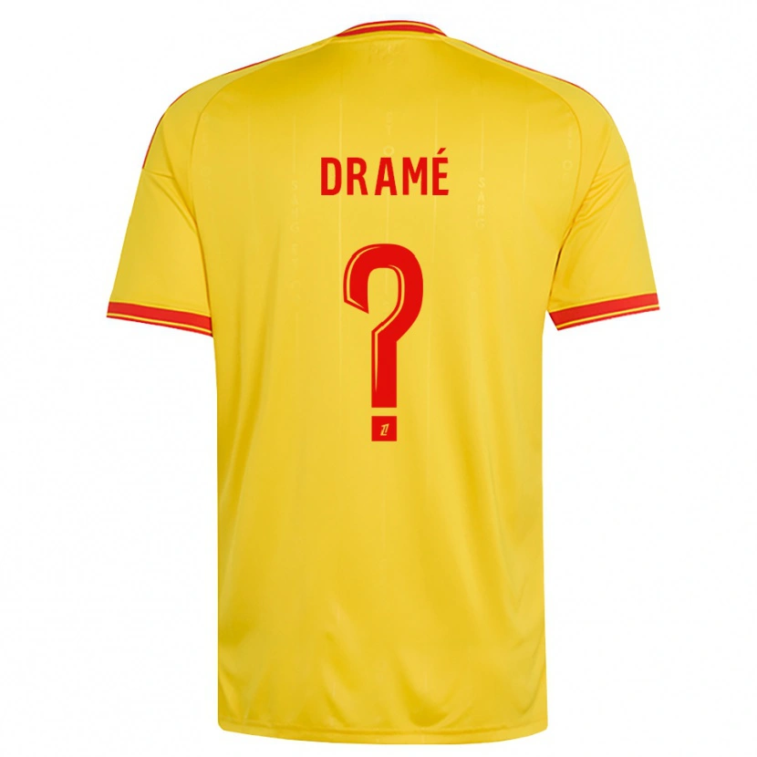 Danxen Homem Camisola Issa Dramé #0 Dourado Laranja Vermelho Principal 2026/27 Camisa Brasil