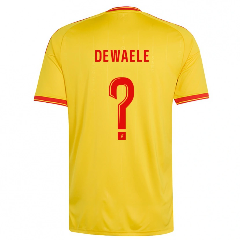 Danxen Homem Camisola Florian Dewaele #0 Dourado Laranja Vermelho Principal 2026/27 Camisa Brasil