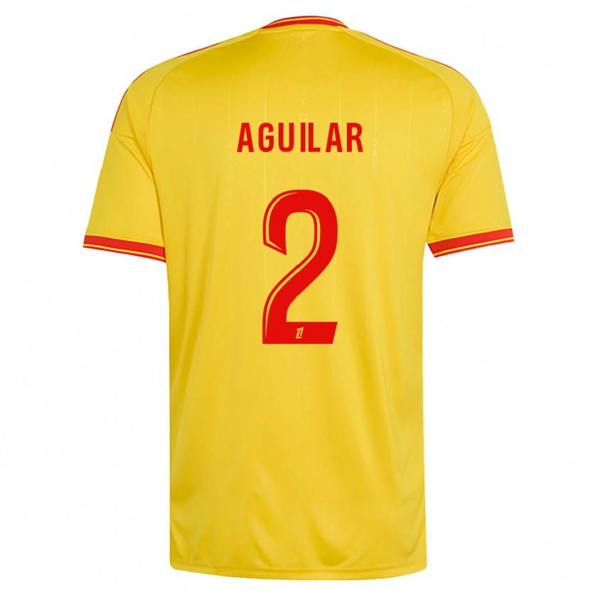 Danxen Homem Camisola Ruben Aguilar #2 Dourado Laranja Vermelho Principal 2026/27 Camisa Brasil