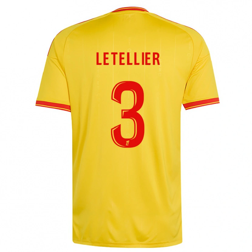 Danxen Homem Camisola Trévor Letellier #3 Dourado Laranja Vermelho Principal 2026/27 Camisa Brasil