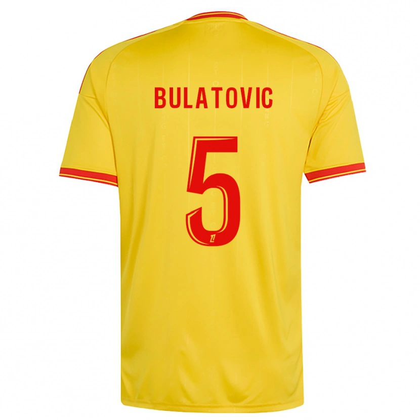 Danxen Homem Camisola Andrija Bulatovic #5 Dourado Laranja Vermelho Principal 2026/27 Camisa Brasil
