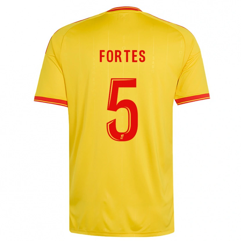 Danxen Homem Camisola Steven Fortes #5 Dourado Laranja Vermelho Principal 2026/27 Camisa Brasil