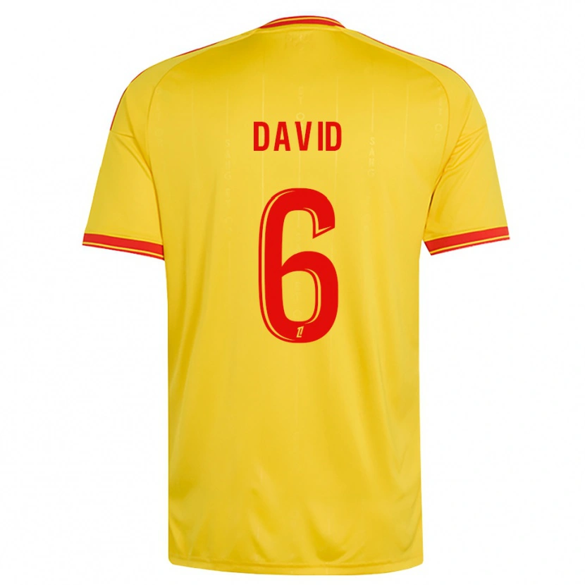 Danxen Homem Camisola Tess David #6 Dourado Laranja Vermelho Principal 2026/27 Camisa Brasil