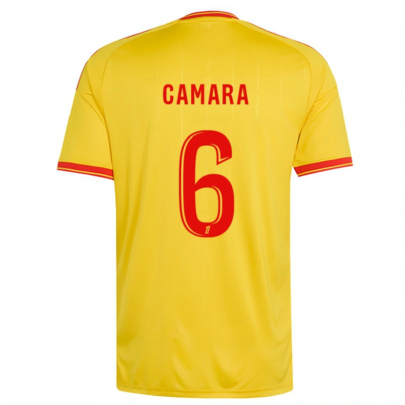 Danxen Homem Camisola Mamadou Camara #6 Dourado Laranja Vermelho Principal 2026/27 Camisa Brasil