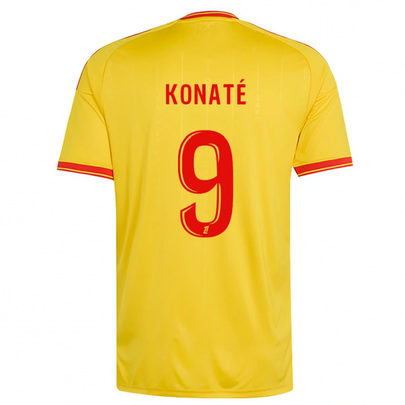 Danxen Homem Camisola Seybou Konaté #9 Dourado Laranja Vermelho Principal 2026/27 Camisa Brasil