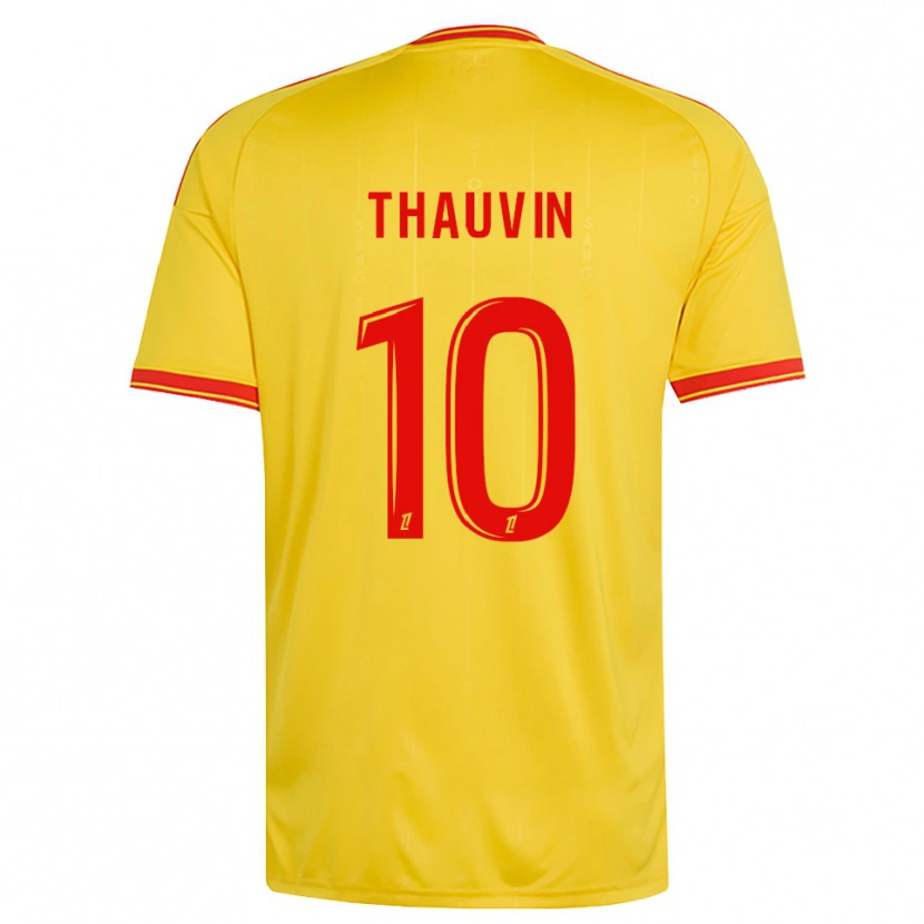 Danxen Homem Camisola Florian Thauvin #10 Dourado Laranja Vermelho Principal 2026/27 Camisa Brasil