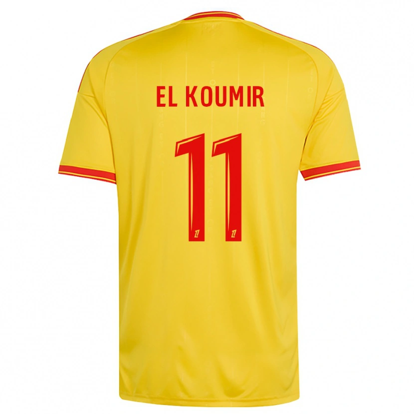 Danxen Homem Camisola Kaîna El Koumir #11 Dourado Laranja Vermelho Principal 2026/27 Camisa Brasil