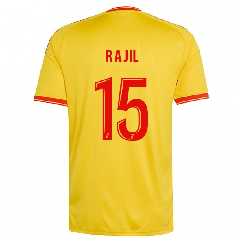 Danxen Homem Camisola Jibril Rajil #15 Dourado Laranja Vermelho Principal 2026/27 Camisa Brasil
