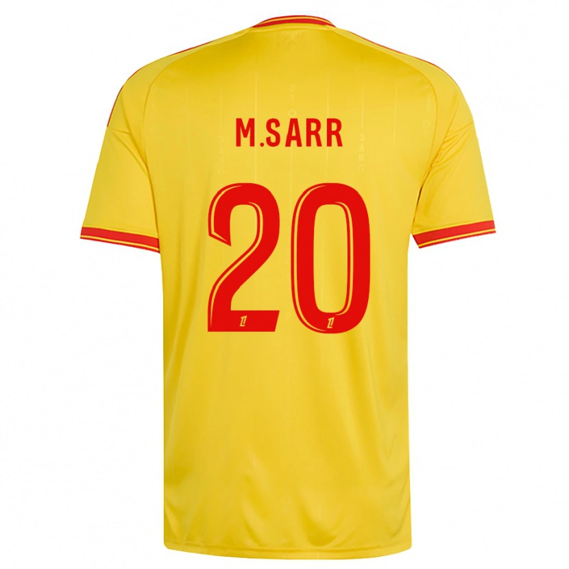 Danxen Homem Camisola Malang Sarr #20 Dourado Laranja Vermelho Principal 2026/27 Camisa Brasil