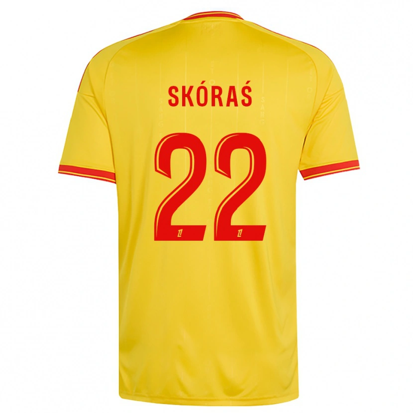Danxen Homem Camisola Michal Skoras #22 Dourado Laranja Vermelho Principal 2026/27 Camisa Brasil