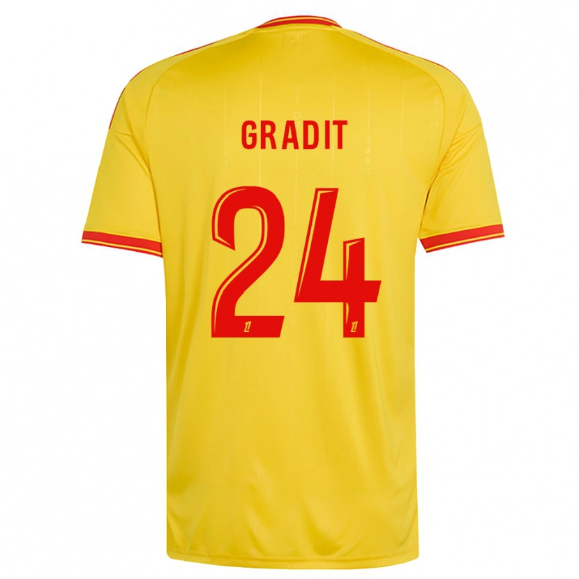 Danxen Homem Camisola Jonathan Gradit #24 Dourado Laranja Vermelho Principal 2026/27 Camisa Brasil