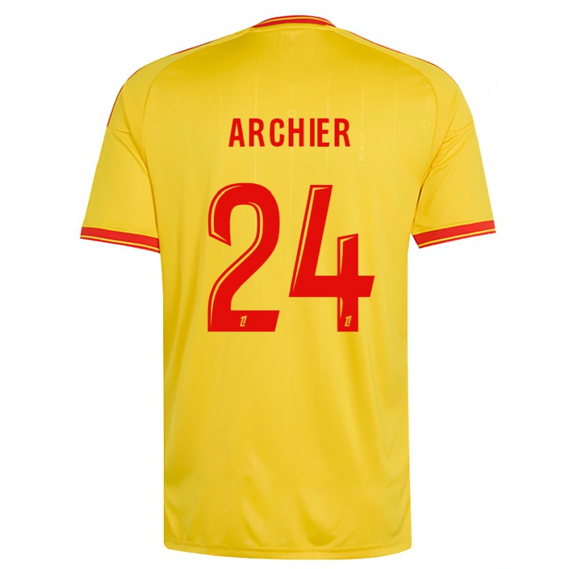 Danxen Homem Camisola Louann Archier #24 Dourado Laranja Vermelho Principal 2026/27 Camisa Brasil