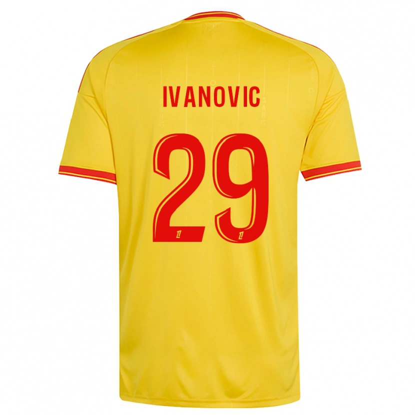 Danxen Homem Camisola Franjo Ivanović #29 Dourado Laranja Vermelho Principal 2026/27 Camisa Brasil