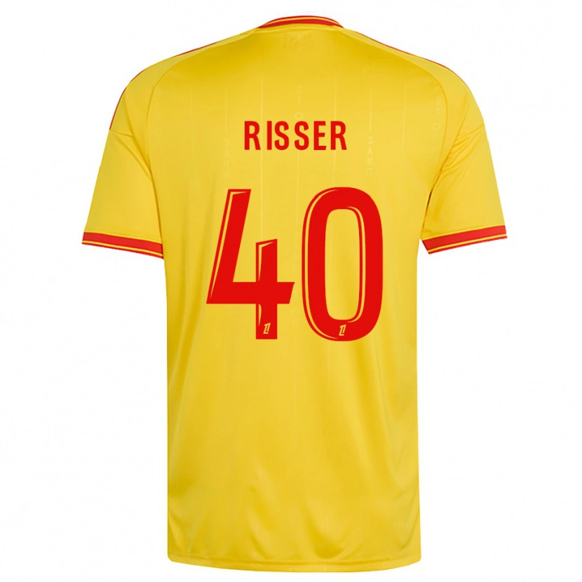 Danxen Homem Camisola Robin Risser #40 Dourado Laranja Vermelho Principal 2026/27 Camisa Brasil