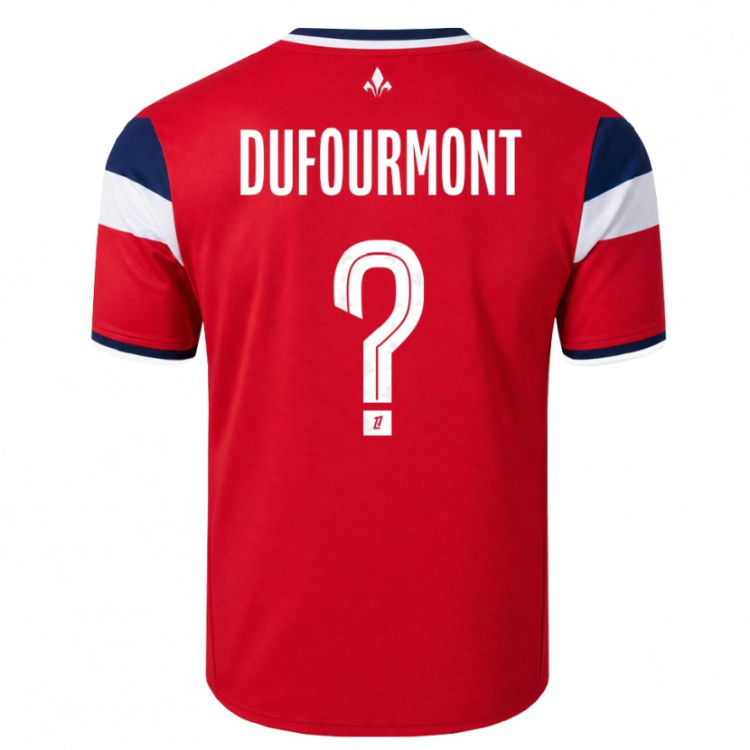 Danxen Homem Camisola Eléa Dufourmont #0 Vermelho Branco Azul Real Principal 2026/27 Camisa Brasil