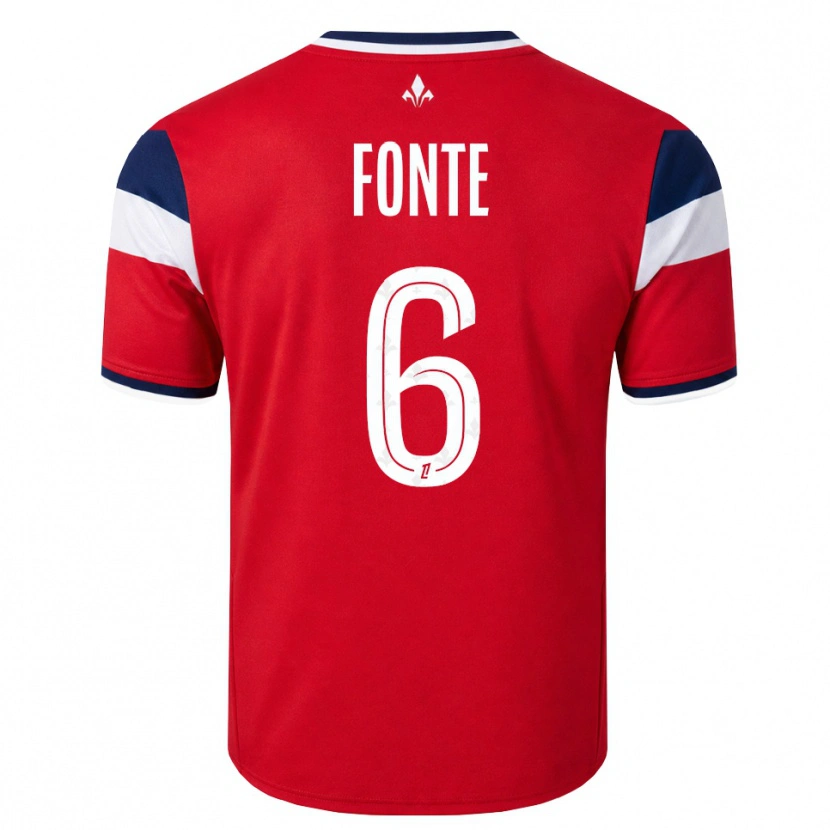 Danxen Homem Camisola Jose Fonte #6 Vermelho Branco Azul Real Principal 2026/27 Camisa Brasil