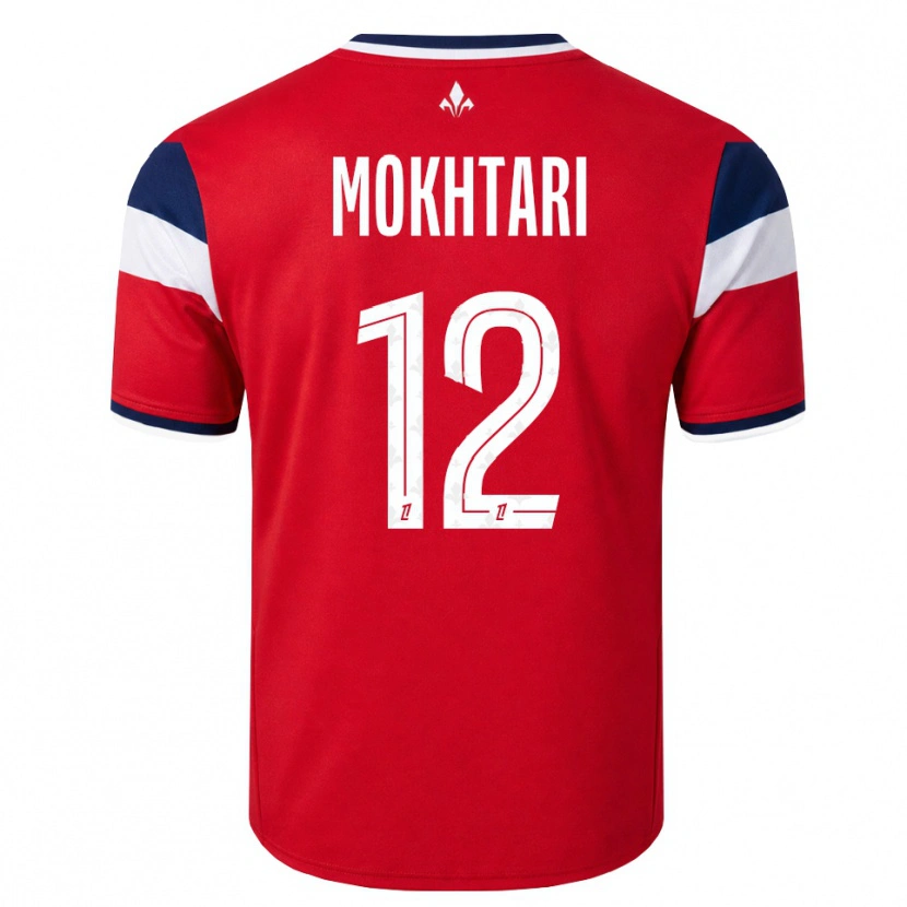 Danxen Homem Camisola Brahim Mokhtari #12 Vermelho Branco Azul Real Principal 2026/27 Camisa Brasil