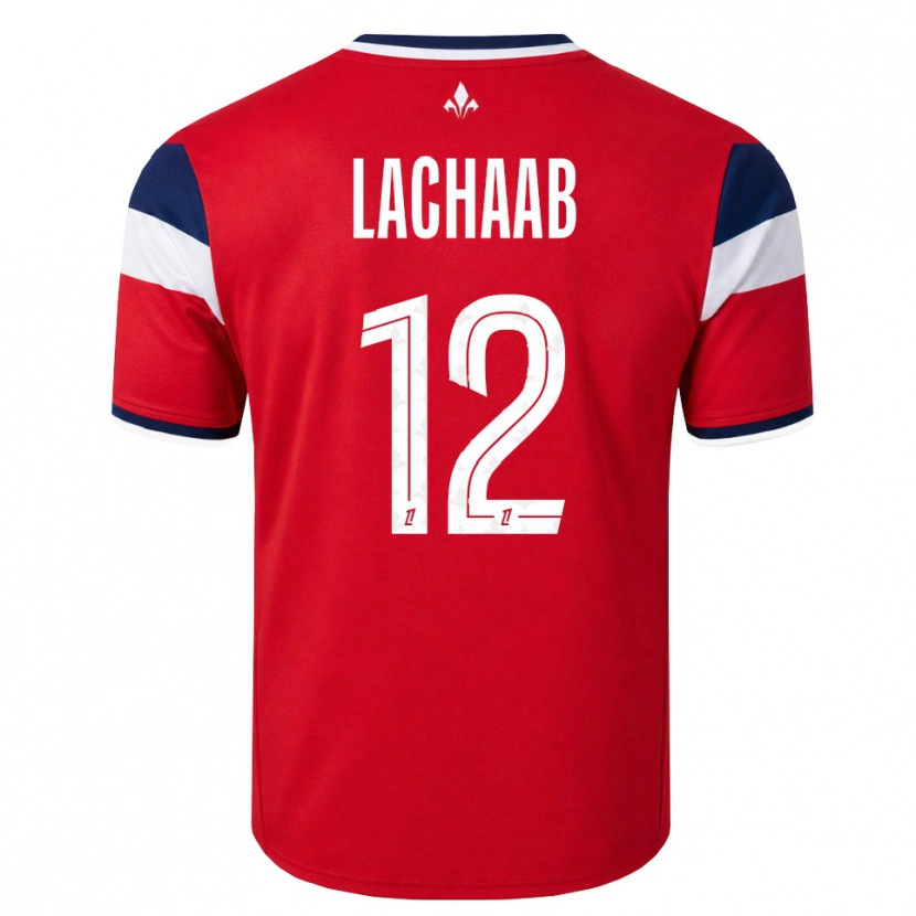 Danxen Homem Camisola Younes Lachaab #12 Vermelho Branco Azul Real Principal 2026/27 Camisa Brasil