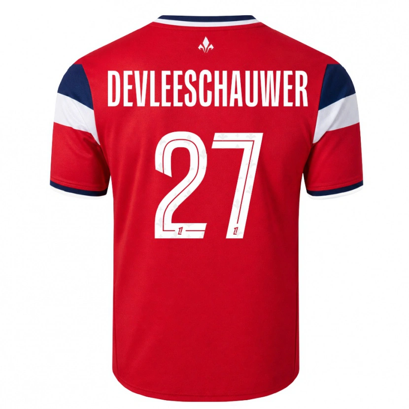 Danxen Homem Camisola Gwenaëlle Devleeschauwer #27 Vermelho Branco Azul Real Principal 2026/27 Camisa Brasil