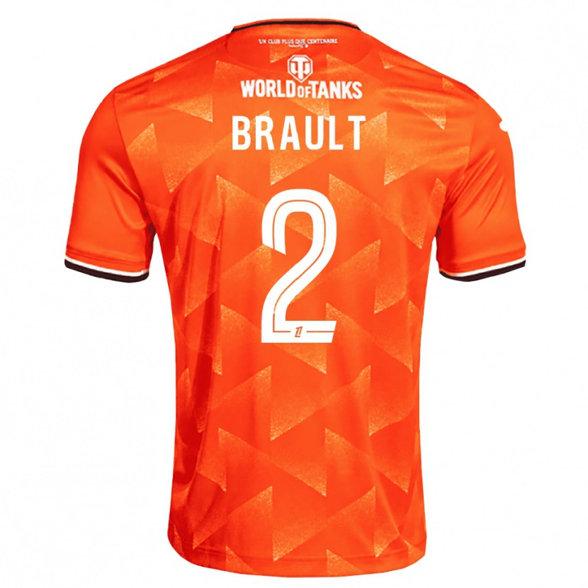 Danxen Homem Camisola Matis Brault #2 Laranja Branco Preto Principal 2026/27 Camisa Brasil