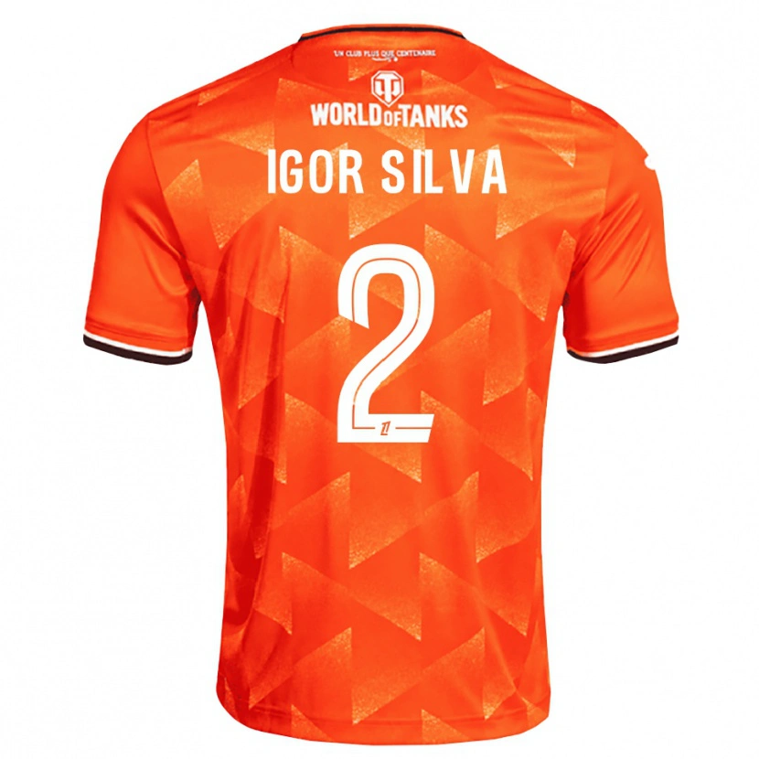 Danxen Homem Camisola Igor Silva #2 Laranja Branco Preto Principal 2026/27 Camisa Brasil