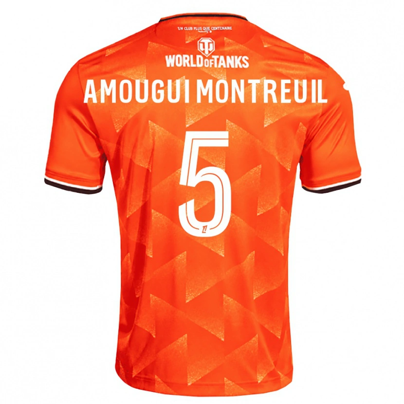 Danxen Homem Camisola Maceo Amougui Montreuil #5 Laranja Branco Preto Principal 2026/27 Camisa Brasil