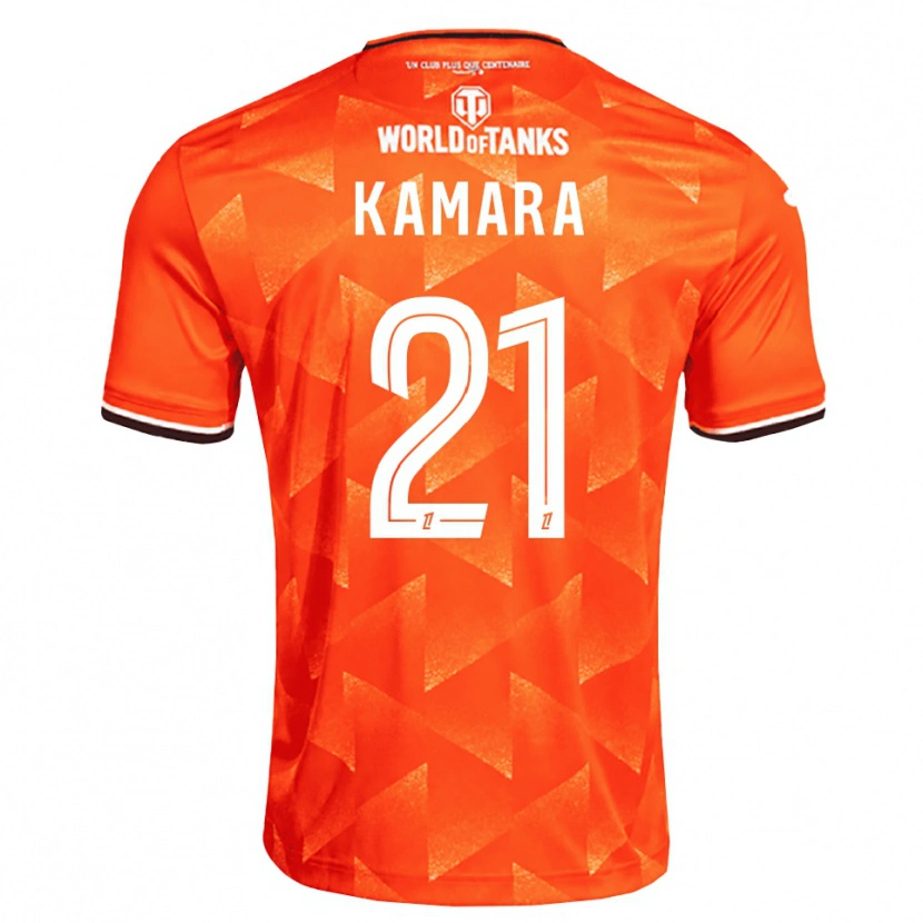 Danxen Homem Camisola Bingourou Kamara #21 Laranja Branco Preto Principal 2026/27 Camisa Brasil