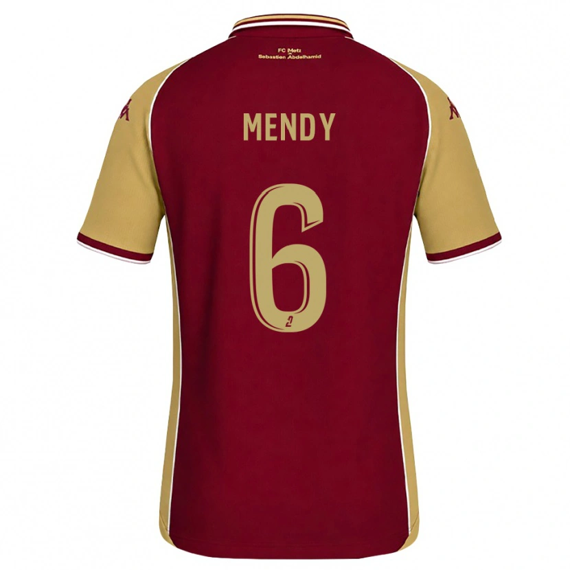 Danxen Homem Camisola Nampalys Mendy #6 Dourado Vermelho Escuro Principal 2026/27 Camisa Brasil