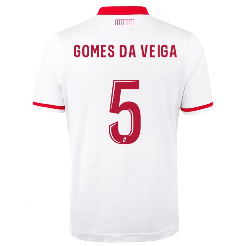 Danxen Homem Camisola Melvin Gomes #5 Vermelho Branco Principal 2026/27 Camisa Brasil