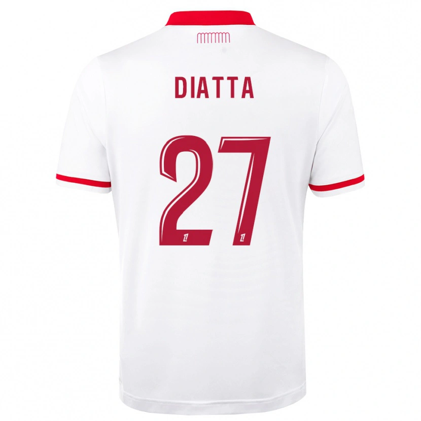 Danxen Homem Camisola Krépin Diatta #27 Vermelho Branco Principal 2026/27 Camisa Brasil