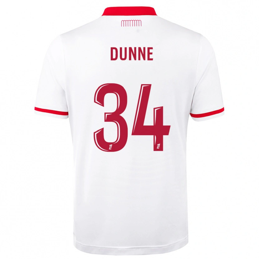 Danxen Homem Camisola David Dunne #34 Vermelho Branco Principal 2026/27 Camisa Brasil