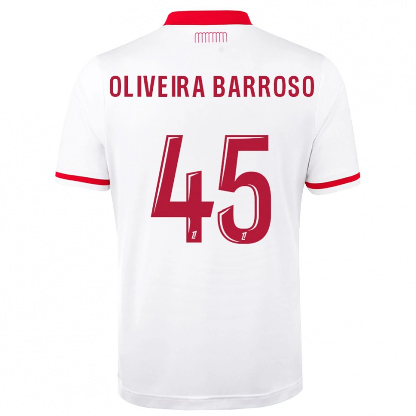 Danxen Homem Camisola Mickael Oliveira Barroso #45 Vermelho Branco Principal 2026/27 Camisa Brasil