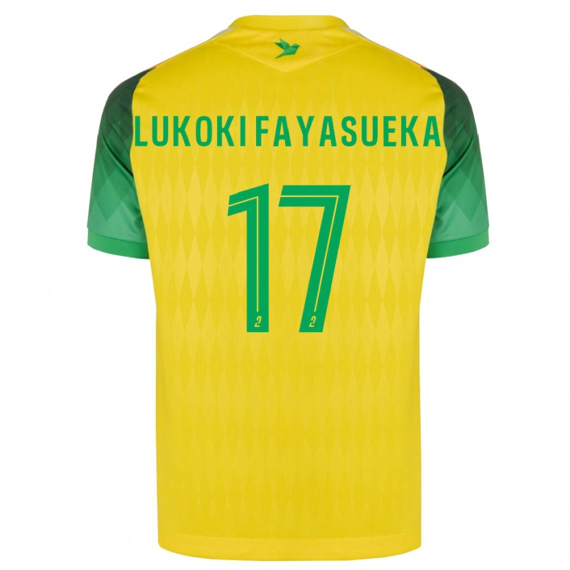 Danxen Homem Camisola Kévin Lukoki Fayasueka #17 Amarelo Verde Vermelho Principal 2026/27 Camisa Brasil