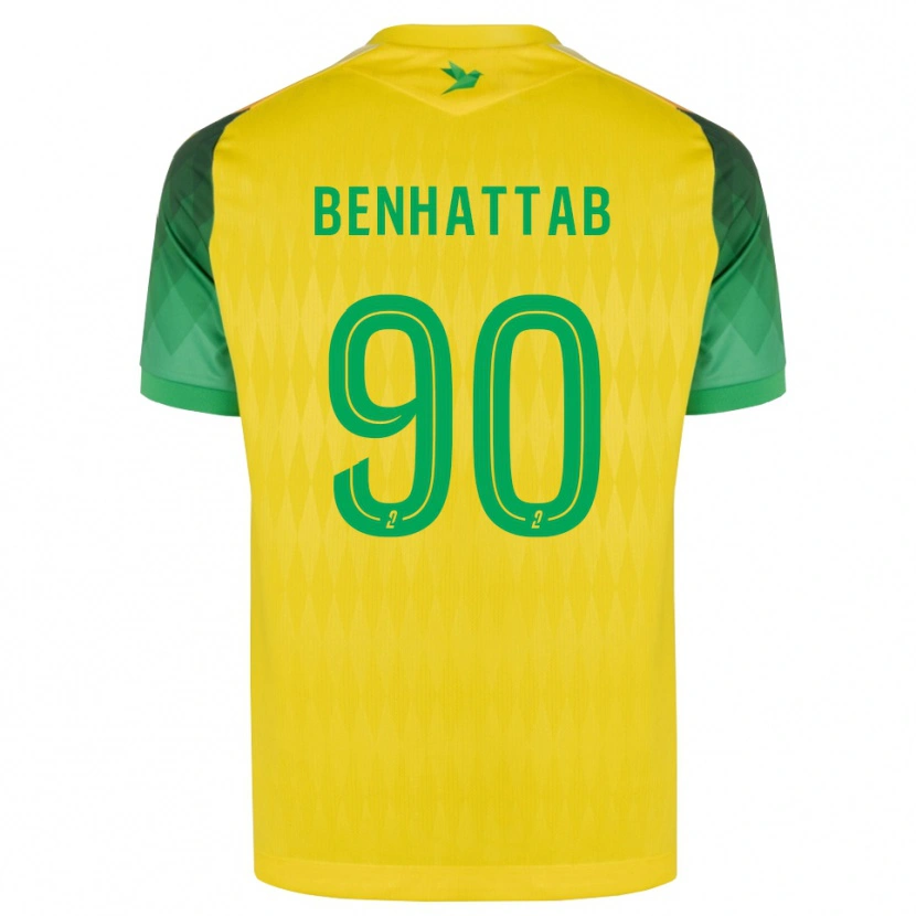 Danxen Homem Camisola Yassine Benhattab #90 Amarelo Verde Vermelho Principal 2026/27 Camisa Brasil
