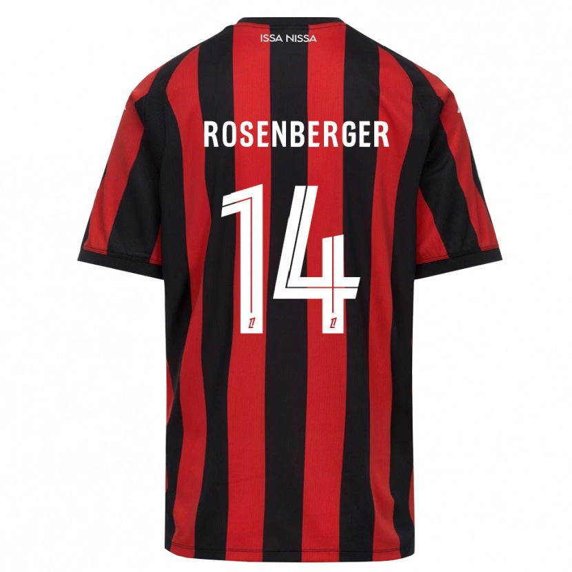 Danxen Homem Camisola Léa Rosenberger #14 Vermelho Preto Branco Principal 2026/27 Camisa Brasil
